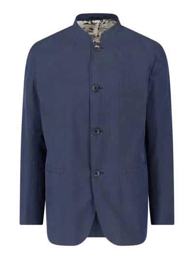 Paul Smith Button Jacket In Blue