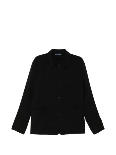 Paul Smith Button Pocket Wool Jacket In Black