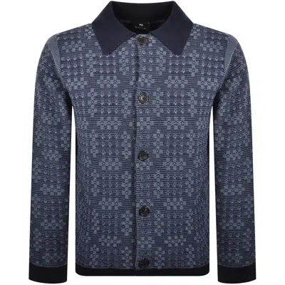 Paul Smith Button Through Knit Cardigan Blue