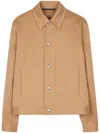 Paul Smith Tan Stretch Cotton-twill Trucker Jacket Brown In Neutrals