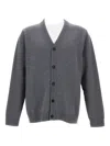 Paul Smith Classic Gray Cardigan With V-neck In Gray