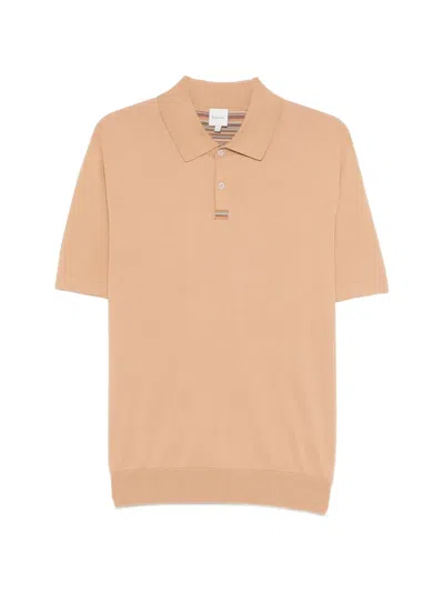 Paul Smith Buttoned Polo Shirt In Pink