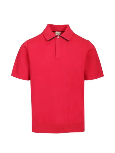Paul Smith Buttoned Short-sleeve Polo Shirt In Red