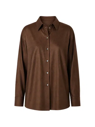Paul Smith Button-up Wool Shirt In Brown
