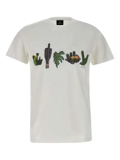 Paul Smith Cactus T-shirt In White