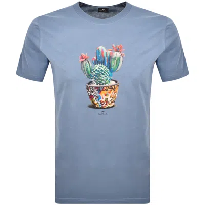 Paul Smith Cactus T Shirt Blue