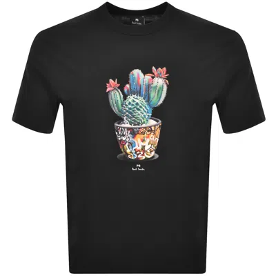 Paul Smith Cactus T Shirt Navy Blue In Black