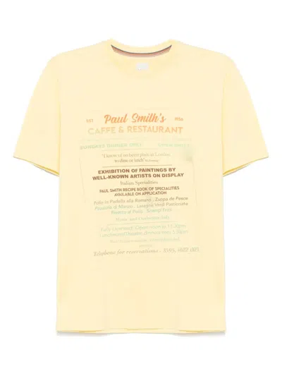 Paul Smith Cafe Restaurant T-shirt In Yellow