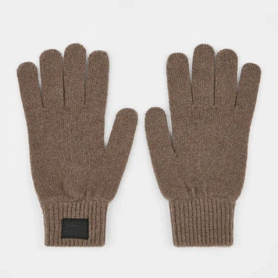 Paul Smith Camel Cashmere-blend Gloves Brown