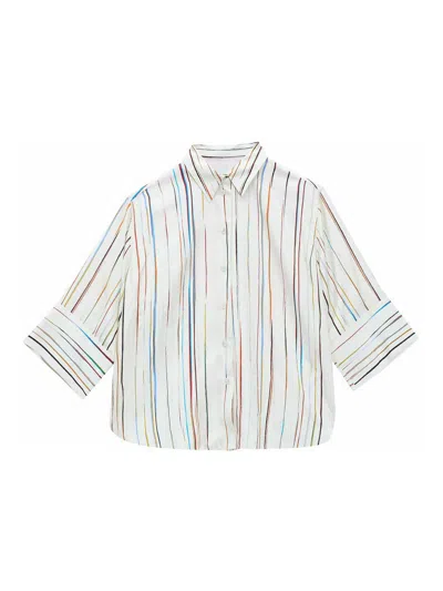 Paul Smith Silk Shirt In Multi