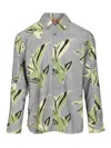Paul Smith Print Buttoned Shirt In Gray