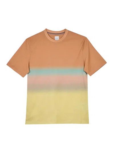 Paul Smith Striped T-shirt In The Fog In Multi