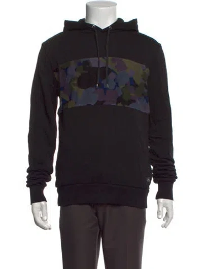 Pre-owned Paul Smith Camouflage Print Crew Neck Hoodie In Black
