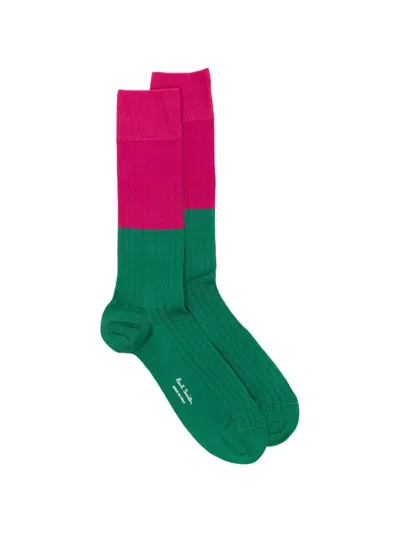 Paul Smith Candles Ribbed Socks In Multi