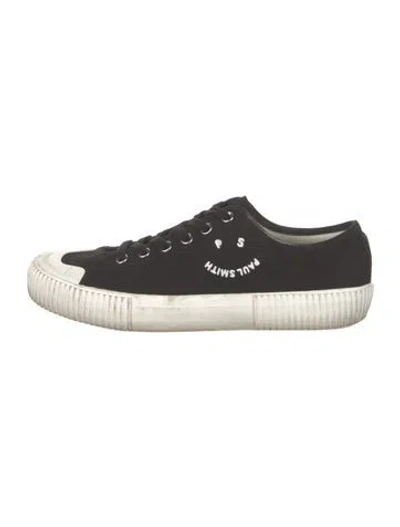 Pre-owned Paul Smith Canvas Graphic Print Sneakers In Grey