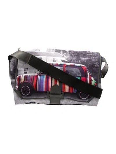 Pre-owned Paul Smith Canvas Messenger Bag In Gray
