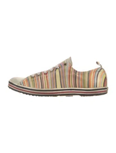Pre-owned Paul Smith Canvas Striped Sneakers In Multi