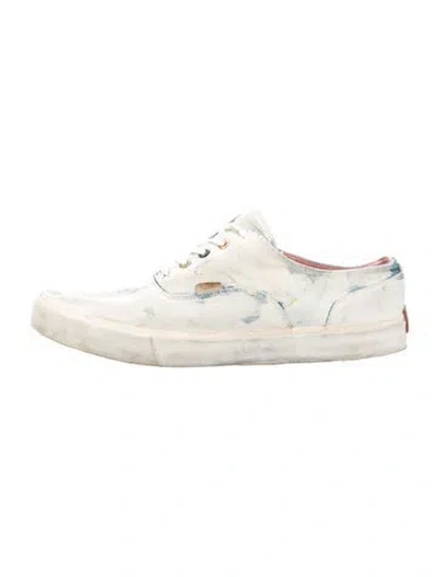 Pre-owned Paul Smith Canvas Tie-dye Print Sneakers In White
