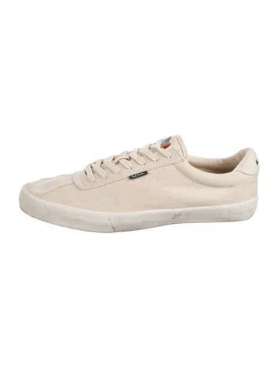 Pre-owned Paul Smith Canvas Tweed Pattern Sneakers In Neutrals