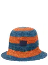 Paul Smith Straw Hat With Painttch Logo In Blue