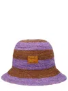 Paul Smith Woven Texture Hat Striped Pattern Design In Multi