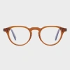 Paul Smith Caramel Brown 'keyes' Spectacles With Clip-on Sun Lenses In Brown