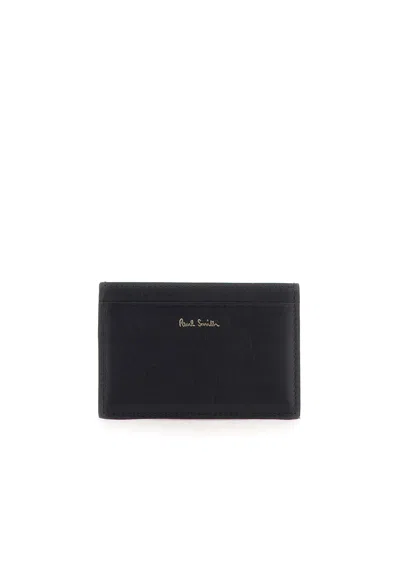 PAUL SMITH CARD HOLDER BLACK LEATHER WALLET