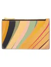 Paul Smith Card Holder "dusky Swirl" In Yellow