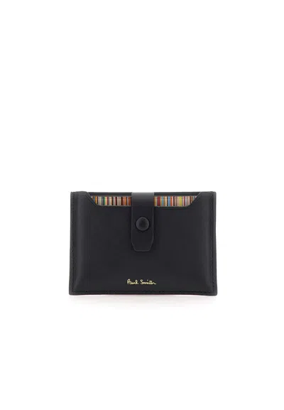 Paul Smith Card Holder Leather Wallet In Black