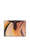 Paul Smith Women's 'dusky Swirl' Leather Pull-out Card Holder Multicolour In Multicolour