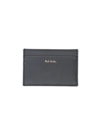 Paul Smith Card Holder "signature Stripe" In Black