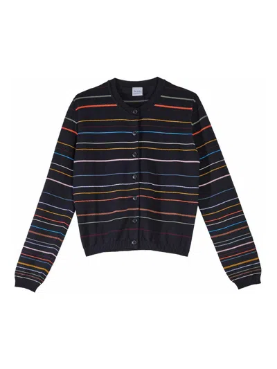 Paul Smith Cardigan Riga Estiva Ps In Blue