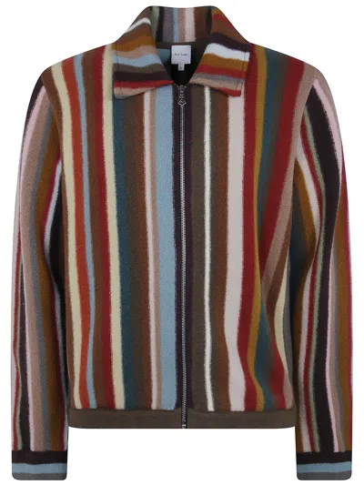 Paul Smith Cardigan Zip Thru Mens Cardigan Zip Thru In Multi
