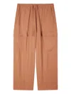 Paul Smith Cargo-pocket Linen Trousers In Brown
