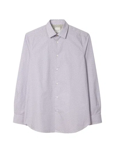 Paul Smith Car-print Long-sleeve Shirt In Purple