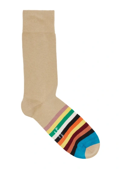 Paul Smith Carter Cotton-blend Socks In Brown