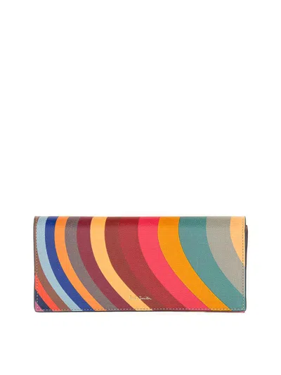 Paul Smith Tri-fold Swirl Wallet In Multicolour
