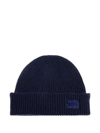 Paul Smith Cashmere Beanie In Blue