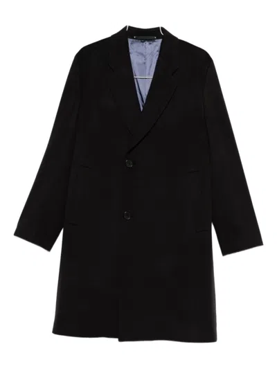 PAUL SMITH CASHMERE TAILORED COAT WITH NOTCHED LAPEL