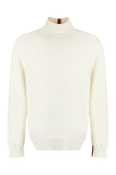 Paul Smith Cashmere Turtleneck Pullover In White
