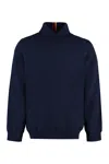 Paul Smith Ribbed Knit Turtleneck Sweater With Stripe Detail