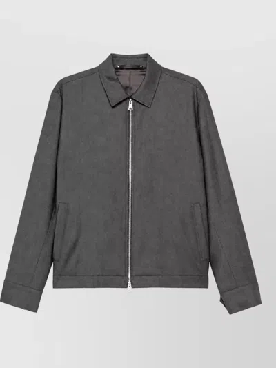 Paul Smith Cashmere Wool Regular Fit Single Breasted Coat In Gray