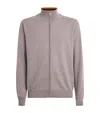 Paul Smith Cashmere Zip-up Cardigan In Brown