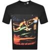 Paul Smith Casual Fit Print T Shirt Black In Black