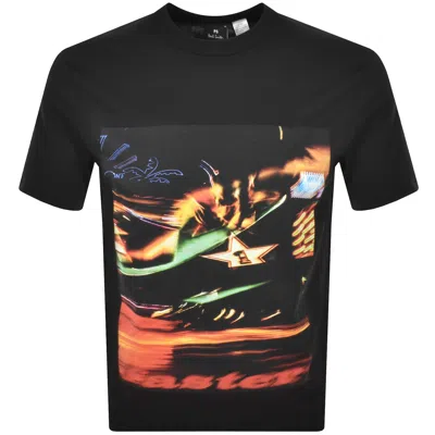 Paul Smith Casual Fit Print T Shirt Black