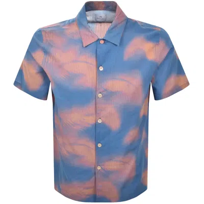Paul Smith Casual Fit Short Sleeved Shirt Blue