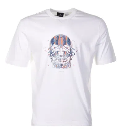 Paul Smith Casual Fit Skull T Shirt White
