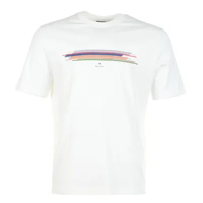 Paul Smith Casual Fit Stripe Short Sleeve T Shirt White