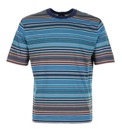 Paul Smith Casual Fit Stripe T Shirt Cobalt Blue