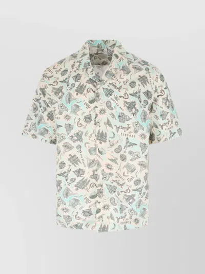 Paul Smith Casual Graphic Print Short Sleeves Shirt In Multi